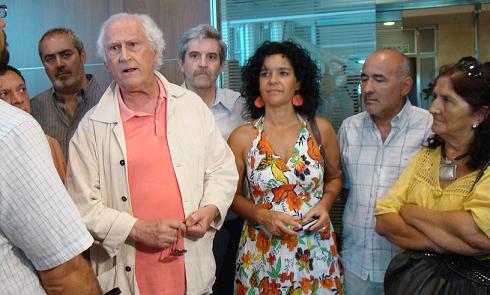 Solanas, junto a Cecilia Merchán y Jorge Cardelli.