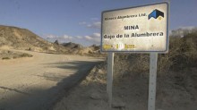 El ingreso a la Minera Bajo La Alumbrera