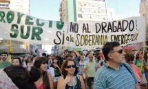 Las marchas contra el dragado en Bahia Blanca