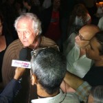 Pino entrevistado por los periodistas